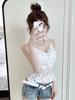 Stylish Summer Lace Beaded Camisole - Sexy Versatile Women's Bandeau Top