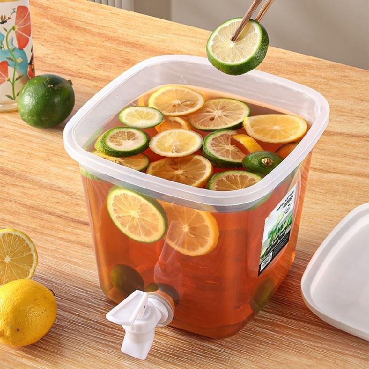 Grande Contenitore per Tè Freddo Limonate Dispenser d'Acqua Trasparente Dispenser per Bevande con Rubinetto Essenziale per la Cucina