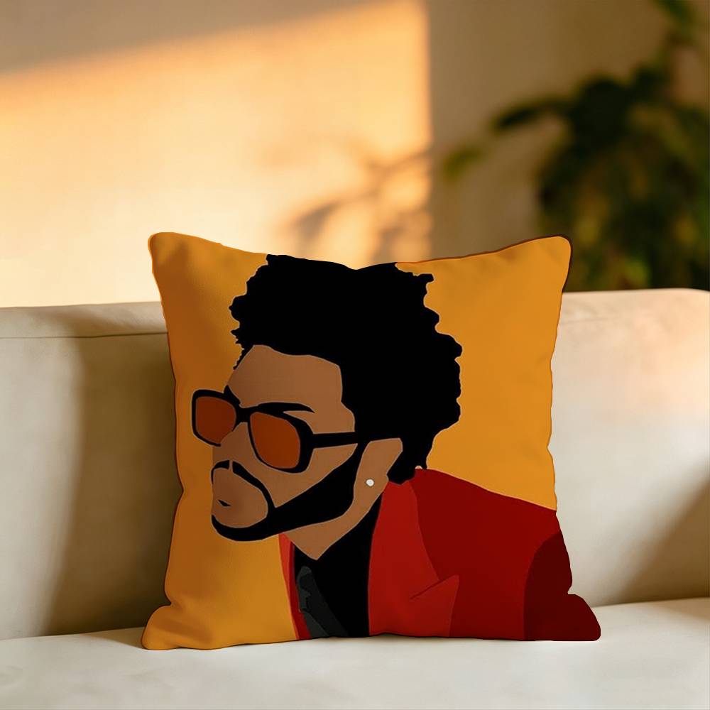 Pop Singer The Weeknds Pillow Case Square DoubleSided Sofa Cushion Cover Bedroom Bedside Pillow