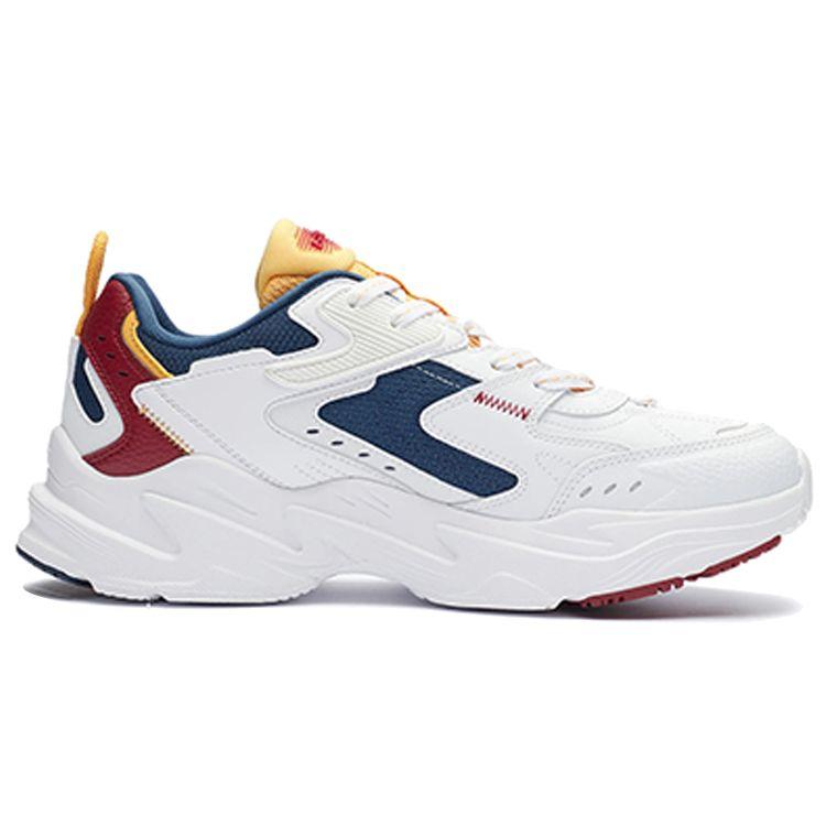 Li Ning Classic Casual Shock Absorbing Low Top Running Shoes Men Sneakers White Blue AGCR331-4