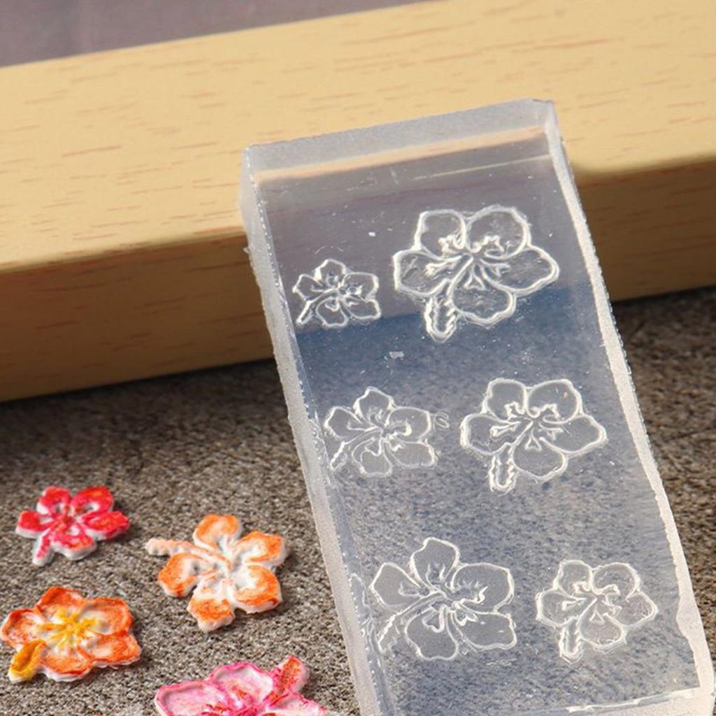 4PCS Silicone Nail Art Molds For 3D Floral Designs Reusable Transparent DIY Crafting Tools Flower Nail Decorations Mold