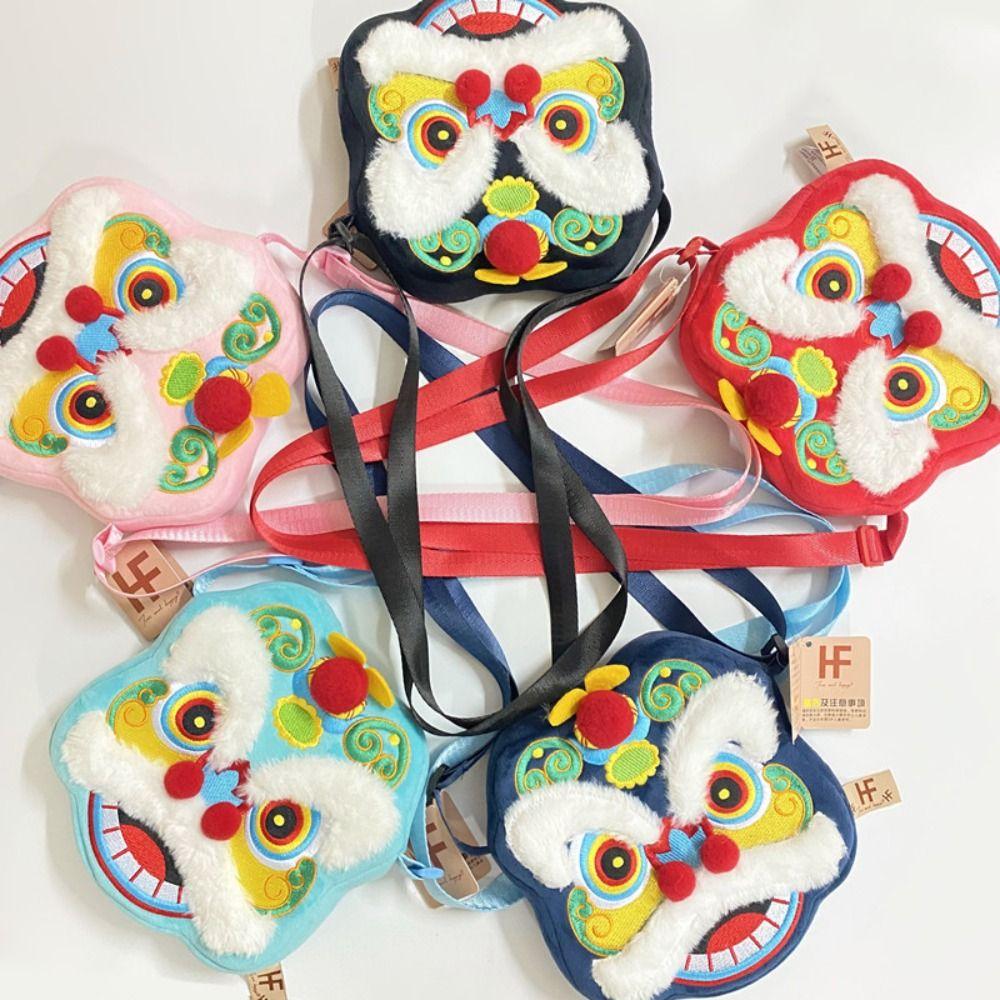 Wallet Chinese Dancing Lion Bag Plush Lion Dance Coin Pruse Cute Chinese New Year