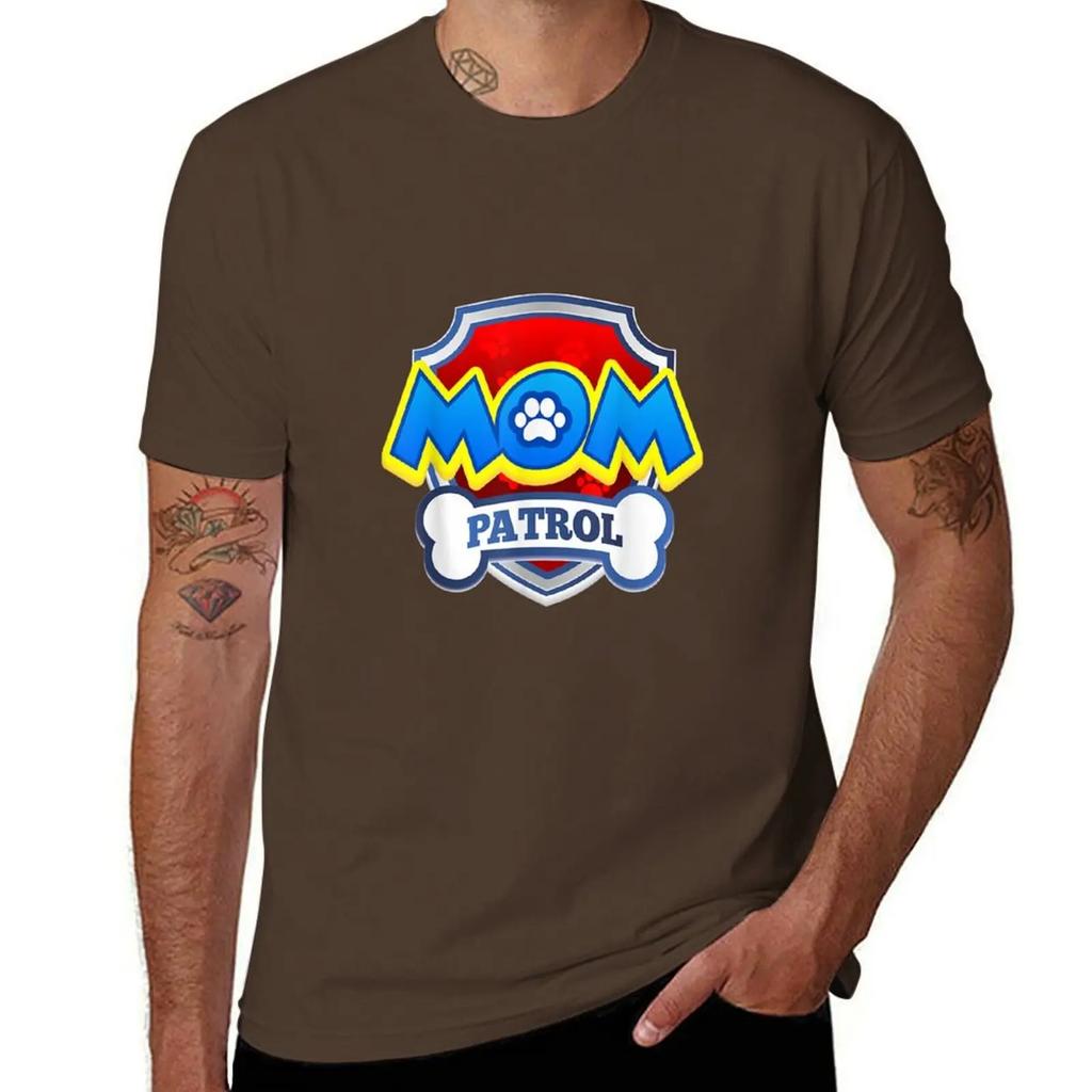 Funny Mom Patrol Funny Dog Mom Birthday Party TShirt blacks oversized graphic tee mens tall t shirts