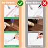 12 PCS Long Head Deep Hole Marker Pens, 20mm Long Nib Markers, Waterproof Quick Drying Colorful Carpenter Marking Tool for Office Supplies,