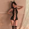 Open Crotch Outfits Hollow Erotic Lingerie Open Chest Bodysuit Elasticity Mesh Body Stocking Hollow Perspective Crotchless Set