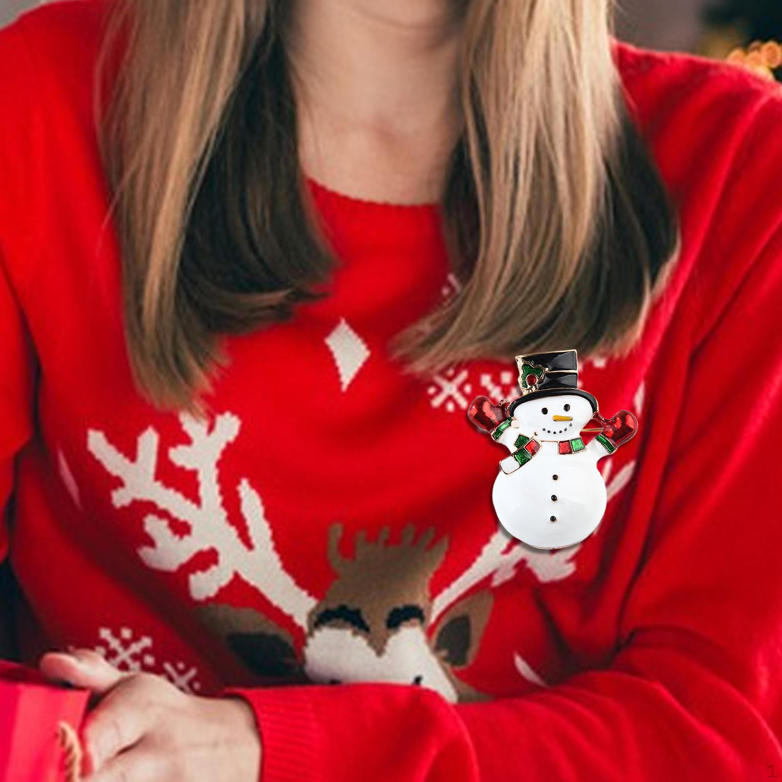 

Брошь-булавка «Снеговик», Праздничное украшение, Мультяшная декоративная эмалевая лацканная брошь, Рождественские украшения для