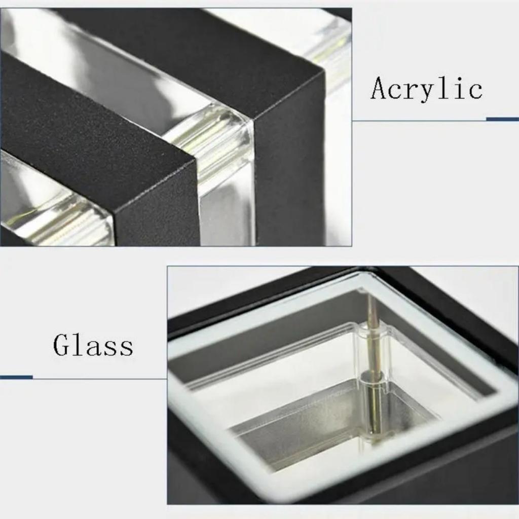 E27 Wall Lamp Aluminium Waterproof Outdoor Up Down Garden Exterior Wall Lighting Porch Stair Corridor Acrylic Sconce Lights