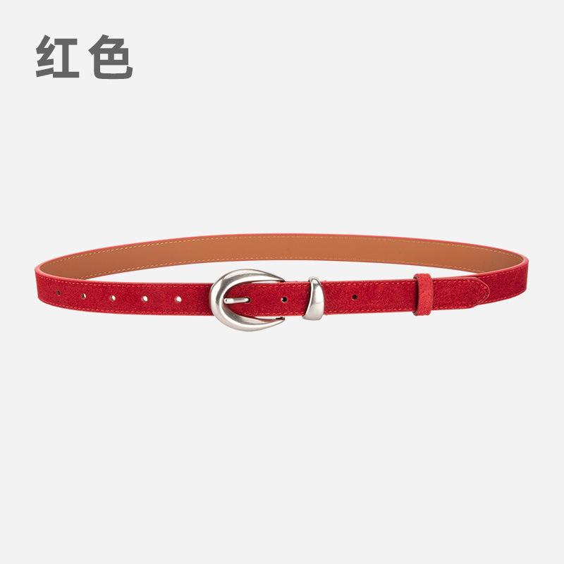 Frosted Leather Belt Ladies Suit Dress Decorative Belt Senior Women