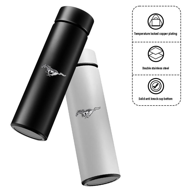 Bærbar Bil Smart Termosflaske Med Temperaturvisning Kaffekopp For Ford Mustang SHELBY GT 500 350 Cabriolet V Mach e Vanntett