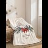 Cozy Flannel Christmas Throw Blanket with Soft Doublesided Velvet Comfortable Airconditioned Small Blanket for Home