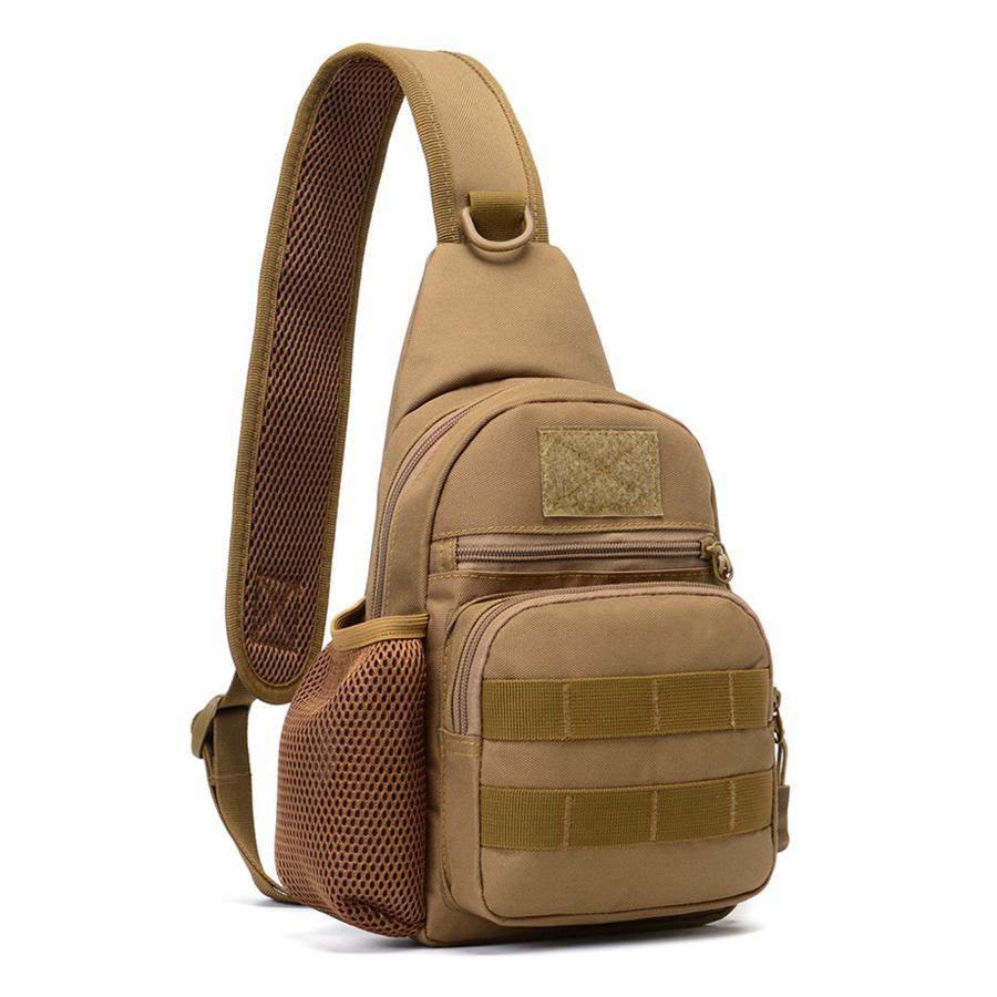 Tactical Shoulder Bag Men Outdoor Chest Bag Sling Molle Multicam Camouflage Camping Travel Hiking Hunting Military Crossbody Bag
