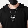 New Horn Prajna Ghost Titanium Steel Pendant Necklace Retro Mask Hip Hop Jewelry Accessories