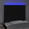 VidaXL Tête de Lit à LED Meuble de Chambre à Coucher Accessoire de Lit Simple Tête de Cadre de Lit Intérieur Noir 3122128