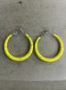 Korean Yellow Polka Dot Hoop Earrings - Light Luxury, Simple & Fashionable Women's Accessories 2026