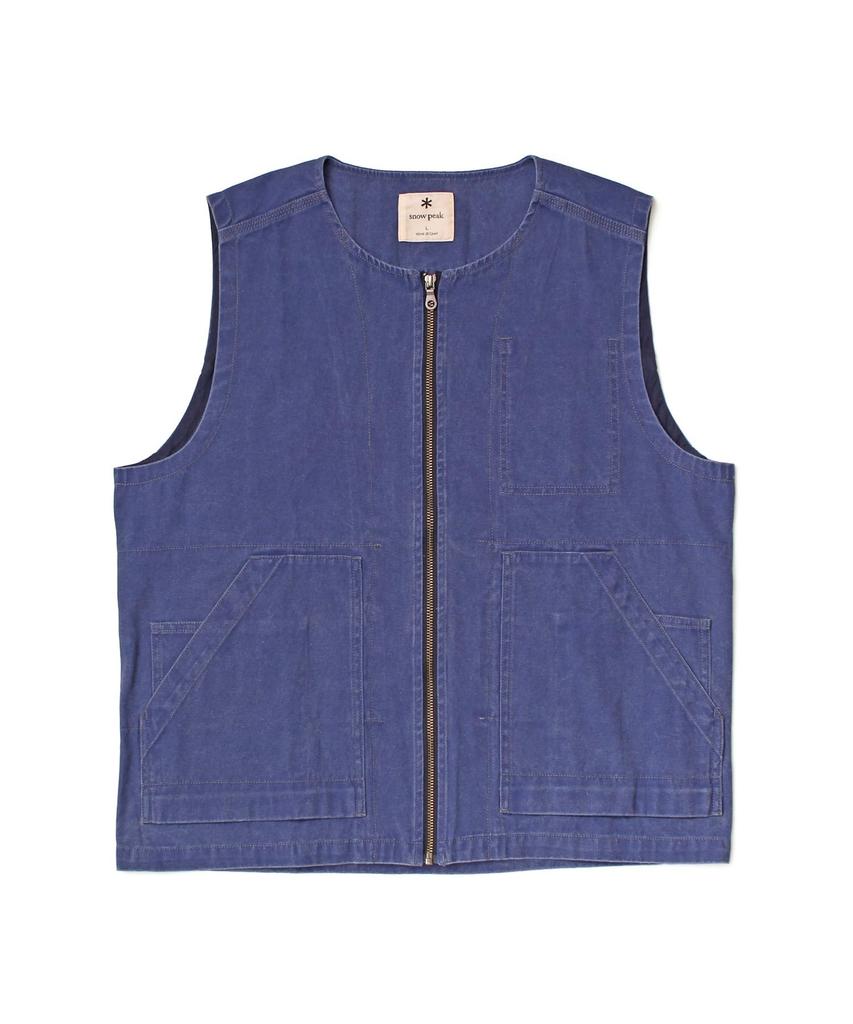 Snow Peak Sulfur Dyed Fade Vest Outerwear Vest BLUE M VT-26SU007 Mid-layer Men's Women's
