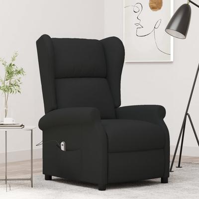 Vidaxl Reclining Armchair, Electric, Black, Fabric Upholstered
