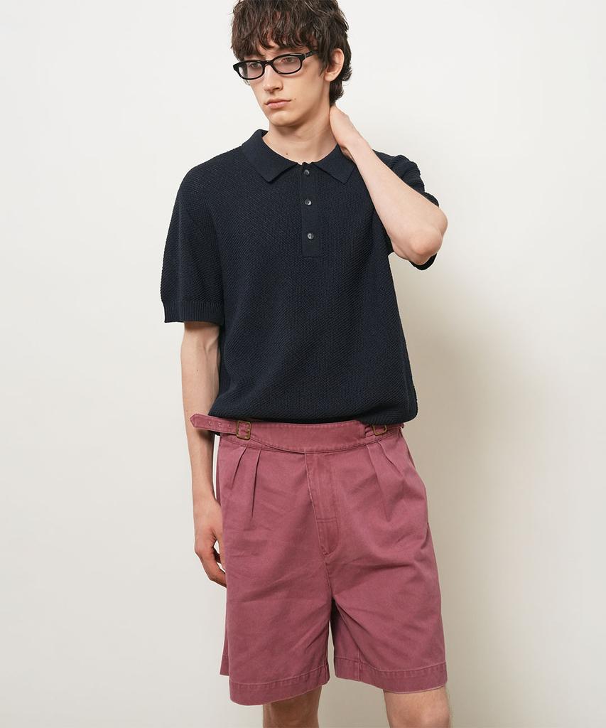 Generalidea Man Button Collar Half Knit [Dark Navy] / Gf2Mkp016