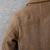 Classic 1930S Style Brown Uncoated Genuine Cow Men Leather Jacket Soft Slim Fit Men's Natural Cowhide Coat Autumn