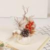Autumn Harvest Festival Artificial Garland Thanksgiving Day Hanging Berry Pinecone White Pumpkin Fake Maple Leaves Vine Rattan Farmhouse Decor