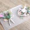 Eleganckie Sztuczne Boutonniere Kwiaty Jedwabne Kwiaty Kwiat na Piersi Pana Broszka z Róży Studniówka