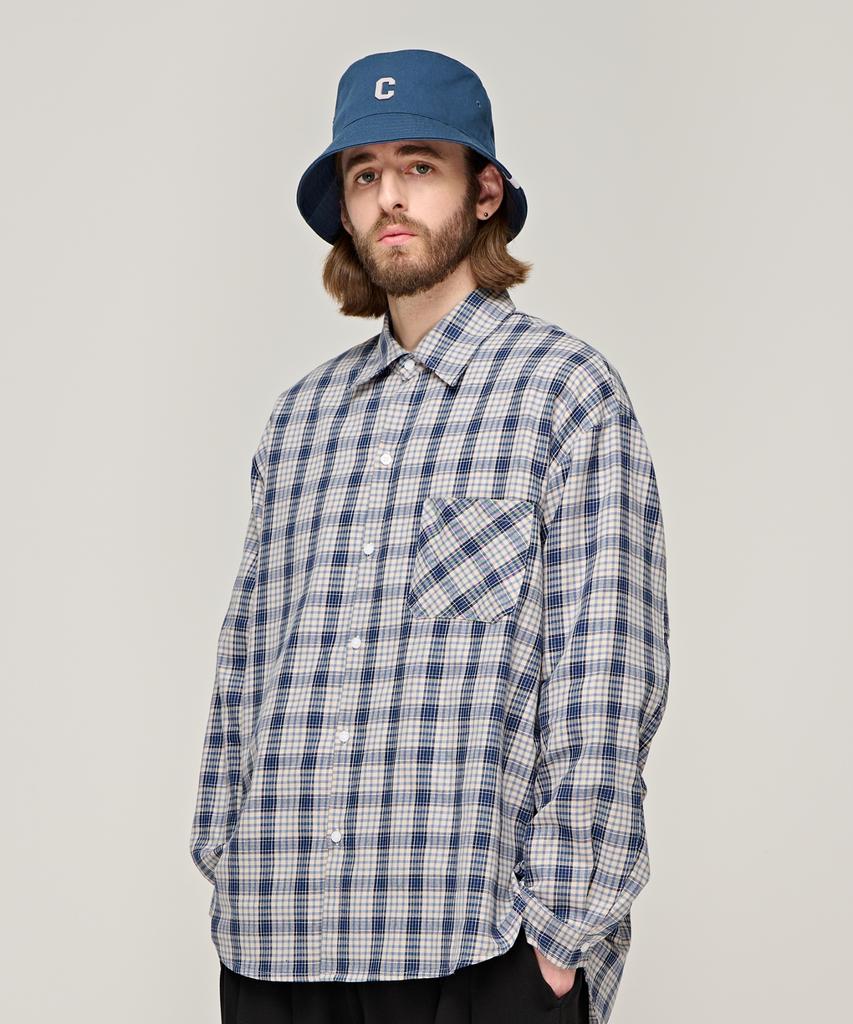 CARGOBROS Cb Daily Soft Check Shirt (Blue)