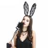 Women Cosplay Lace Hairband Rabbit Ear Headband LolitaStyle MaskedParty Headwear