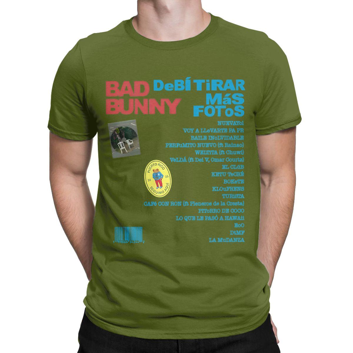 

Men s T-Shirt Bad Bunny Debi Tirar Mas Fotos DTMF Vintage 100% Cotton Tees Short Sleeve T Shirt O Neck Clothes Graphic 4XL