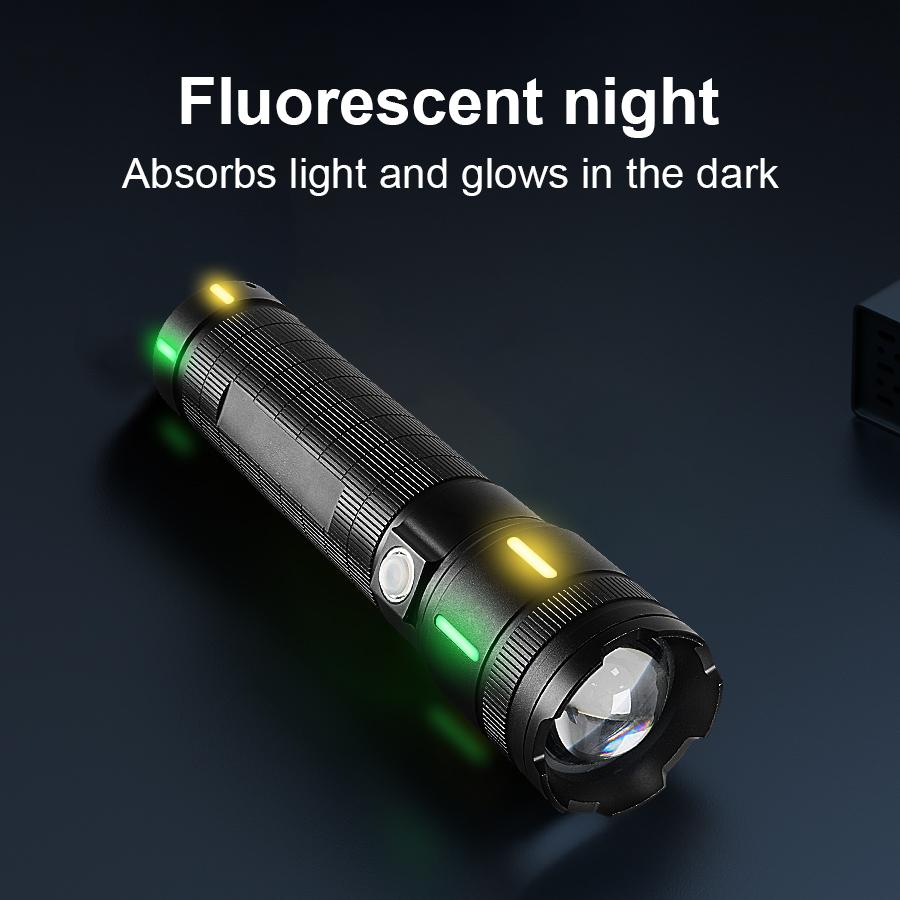 Super Bright LED Flashlight High Power Type-c Rechargeable Torch Light Long Range Flashlight Camping Fishing Lamp