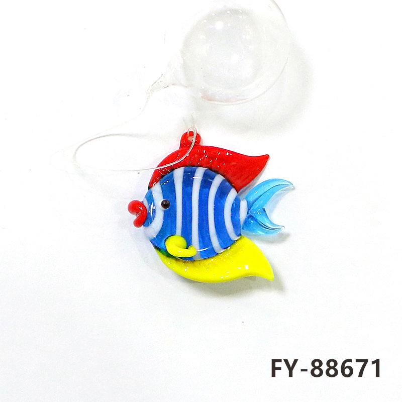Aquarium Decor Floating Glass Fish Pendant Ornament Fish Tank Landscape Decoration Accessories Festival Gift For Aquarium Lovers