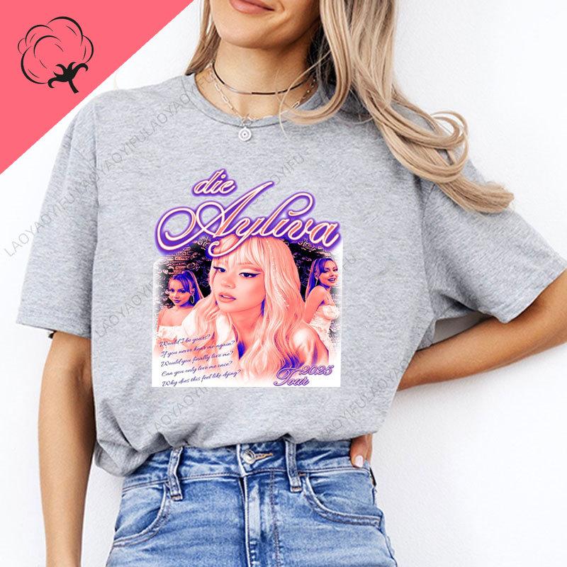 

Playera Die Ayliva Tour 2025 Fan T Shirt I Love Aylivas New Fashion Vintage Popular Hot Sale Graphic TShirts Camisa Tee Top S