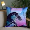 Art The Great Wave Off Kanagawa Pillow Case Square DoubleSided Printing Sofa Cushion Cover Pillowcase Bedroom Bedside