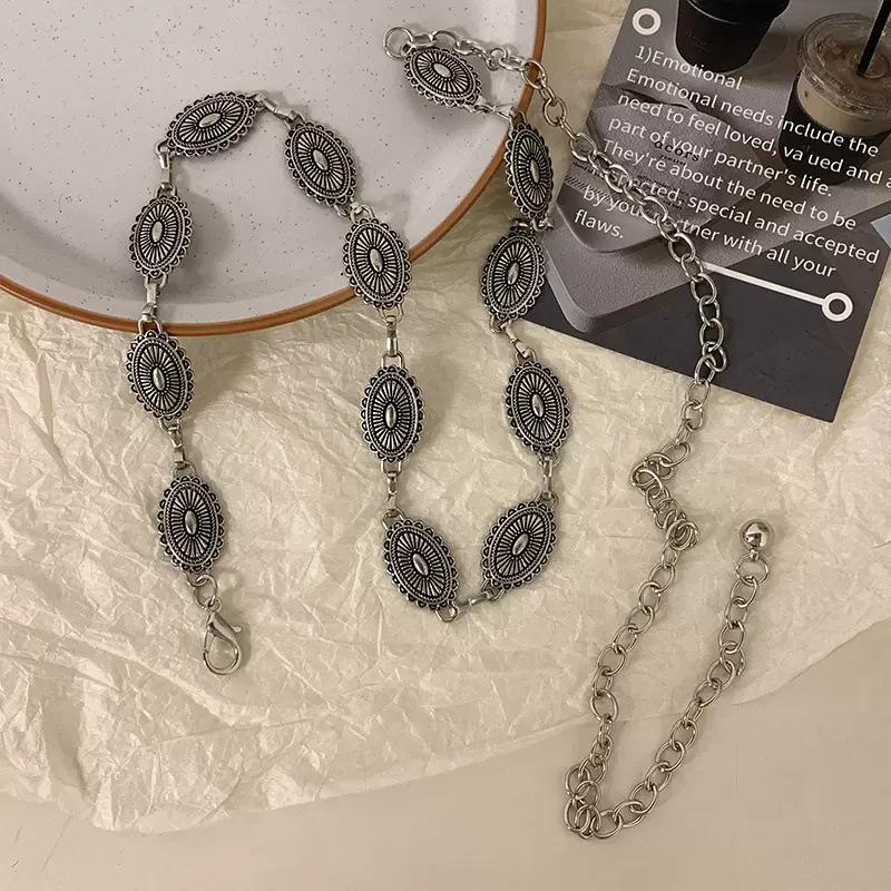 Retro Waist Chain Accessories Chain Dress Belt Women'S High-End Fashion Versatile Skirt Thin Belt Trend