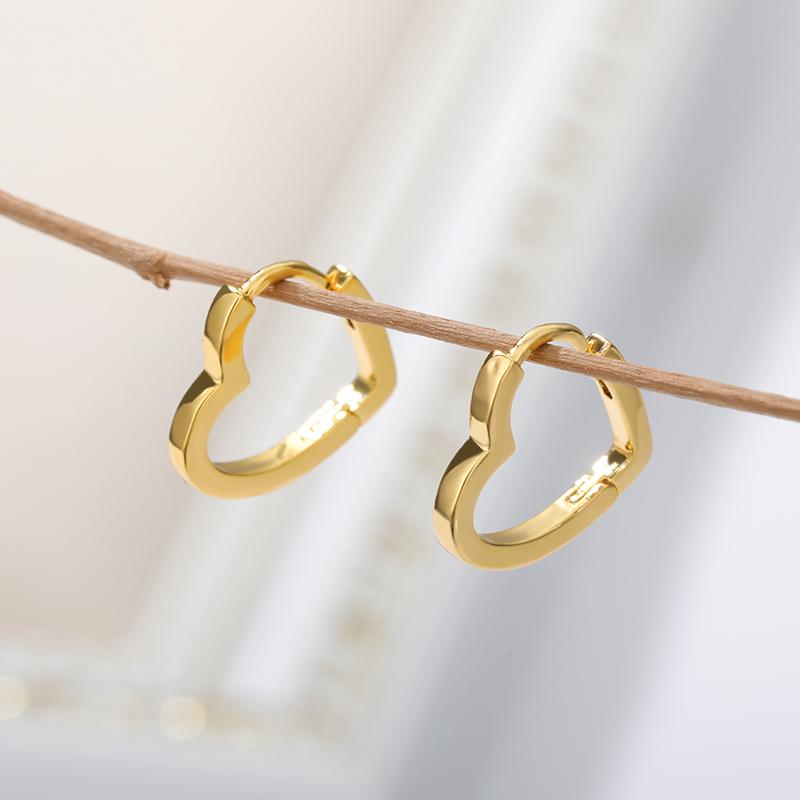Einfache Herz-Tropfenohrringe für Damen Edelstahl Mode Ohrklemme Piercing Hängeohrring Schmuckgeschenke Bijoux Femme