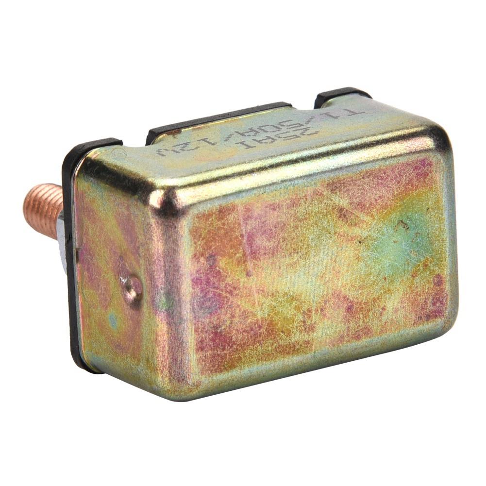 Auto Marine 12 24V Universal Automatic Fuse Reset Circuit Breaker with Metal Cover (50A)