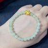 Women's Copper Gold-Plated Jade Rabbit Bead Bracelet – Zodiac Birth Year Design