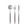 Andoo Besteckset Messer Löffel Gabel 3-teilig 20 Farboptionen verfügbar Geschirr Pasta Kuchen 18-10 Edelstahl Gold Essstäbchen Küchenzubehör sicher