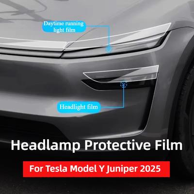 For Tesla Model Y Juniper 2025 2026 Pre-cut Clear PPF Headlight Rearview Door Handle TPU Protection Film Anti-scratch Resistant
