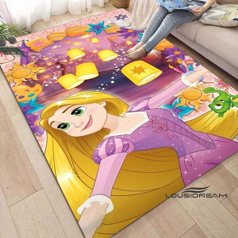 Disne Movie Tangled Rapunzel Princess Area Rug,Carpet for Home Living Room Bedroom Sofa Doormat Kitchen Decor Non-slip Floor Mat