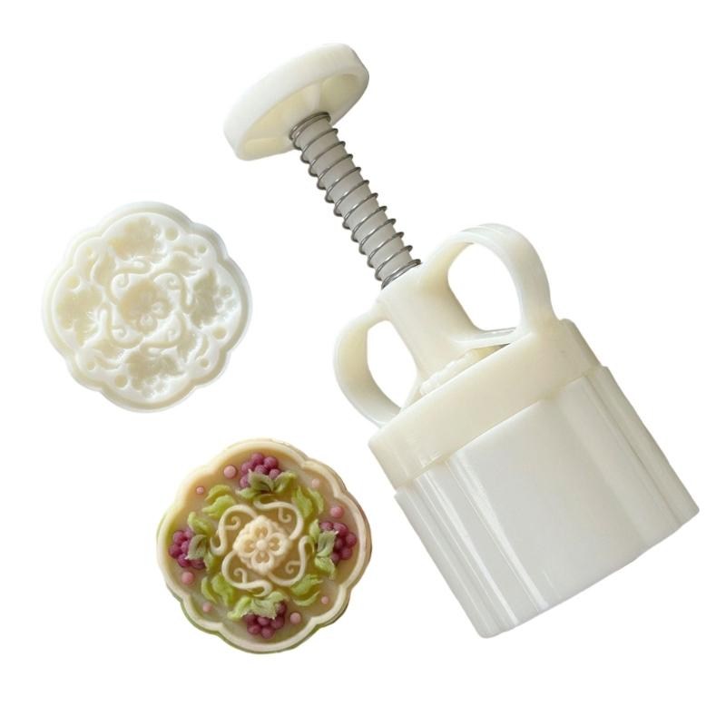 Grape Pattern Mooncakes Press Delicate Embossing Mooncakes Molds Grape Pattern Treat Stamps for Baking Lover 1