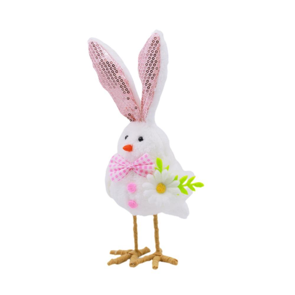 Multicolor Easter Bird Doll Flower Fairy Elf Plush Bunny Ear Bird Doll Spring Festival Supplies Cartoon Bird Doll Easter Party