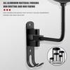 1PC Wall Mounted Helmet Holder Stainless Steel 180° Rotation Motorcycle Rack with Double Hook Bike Helmet for Bicycle Helmets
