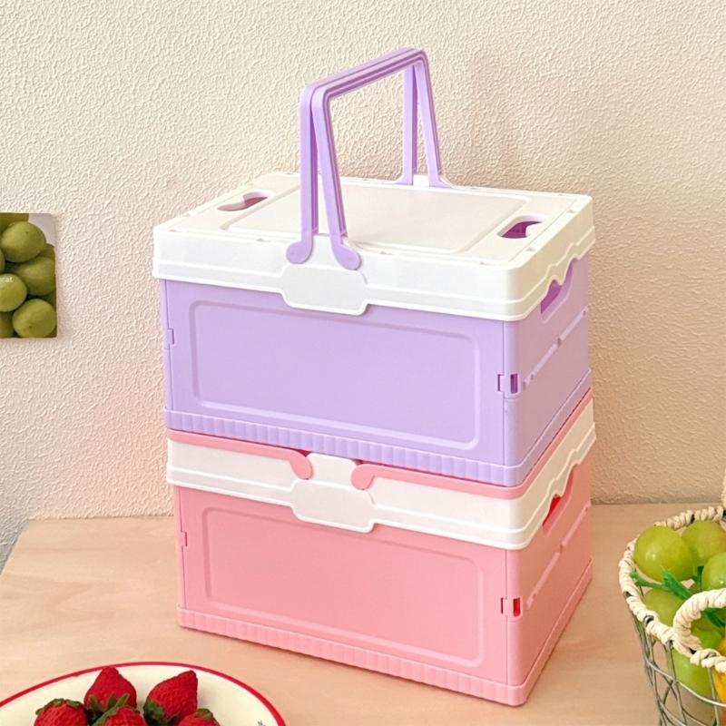 Waterproof Folding Container with Lid for Camping Home Use Outdoor Gear Storage Organiser for Small Spaces