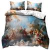 3D Jesus Duvet Cover Christian Sacred Jesus Bedding Set God Bless You Soft Quilt Cover Set King Queen Size For Adults Women Men