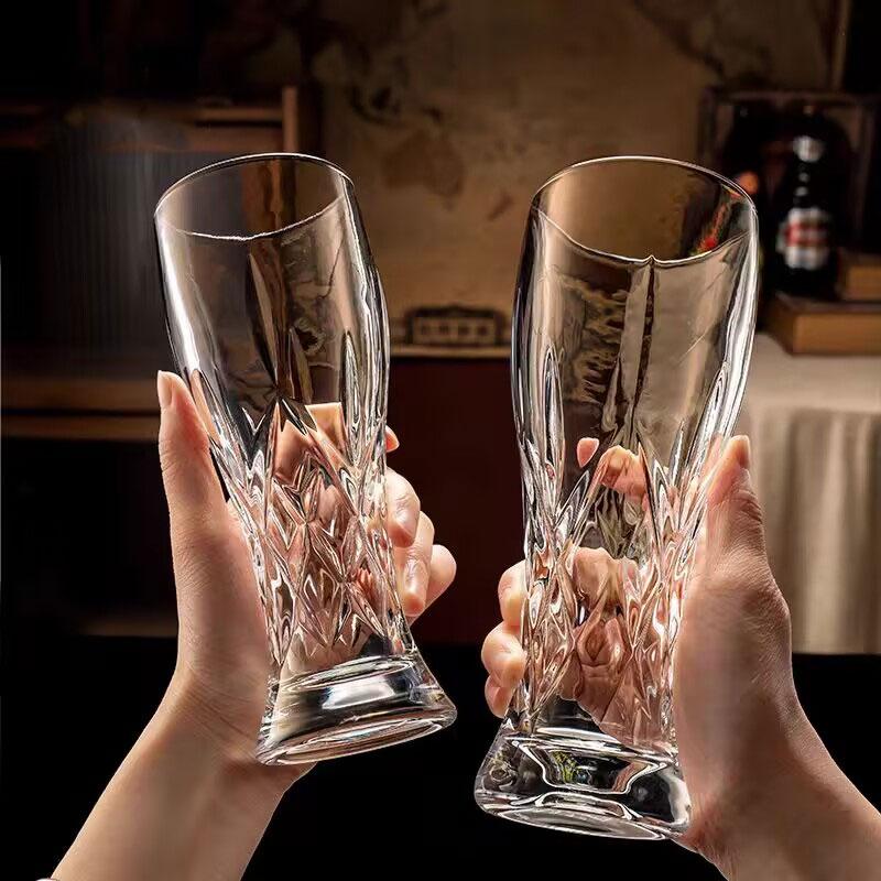 330ml/500ml Kreative Große Kapazität High-End Trinkbecher Gravierte Glasbecher Bierkrüge Hochwertige Handwerksbecher Fassbierbecher