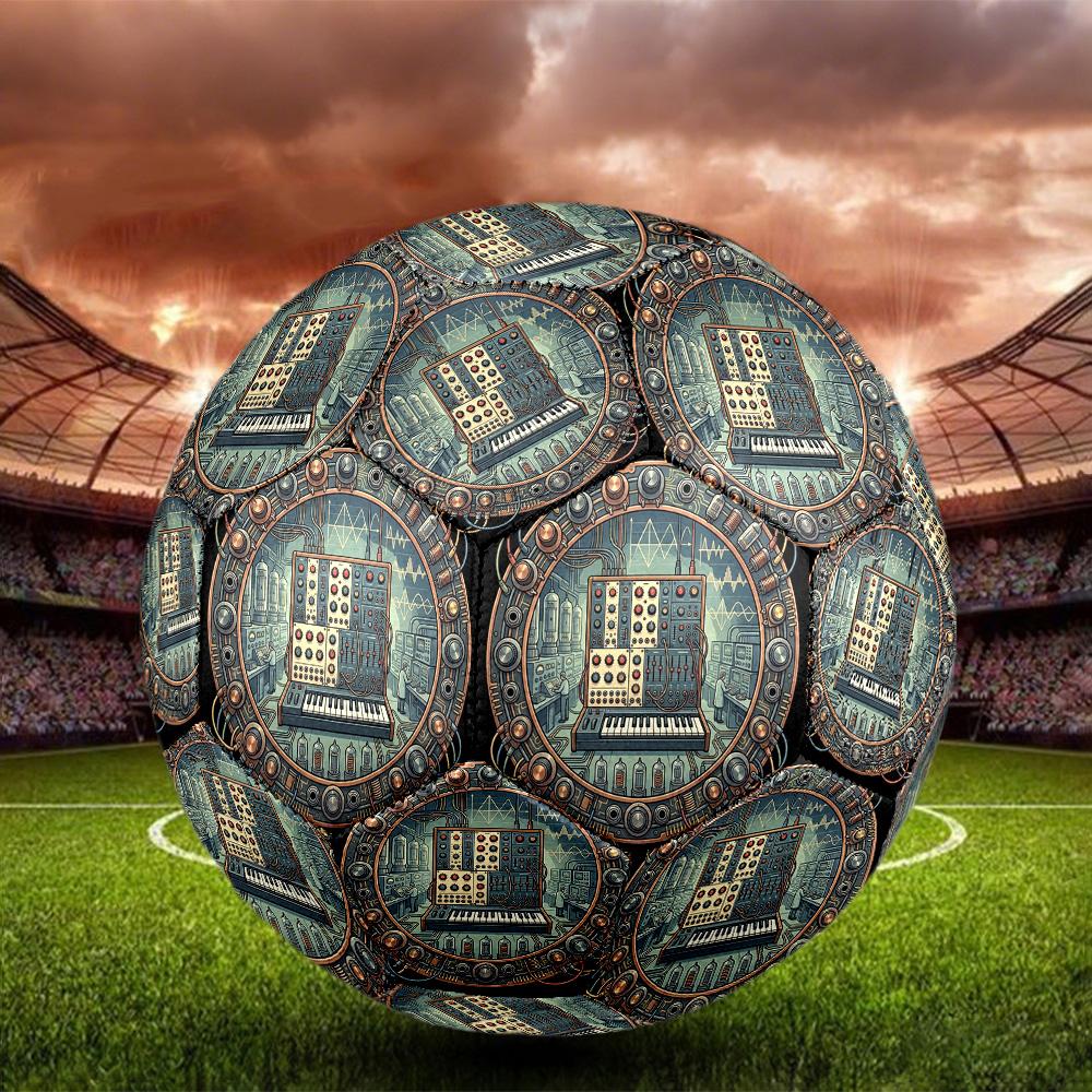 Electronica Synth Lab Round Football Size 5 Adult Ball Suitable for Training Matches and Outdoor Team.