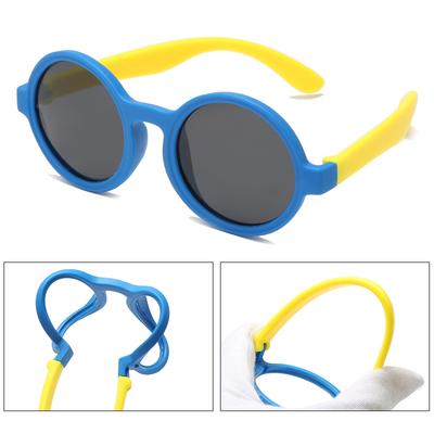New Cute Round Frame Children's Sunglasses Baby Safe Soft UV Resistant Sunglasses Trend Eyewear for Boys and Girls