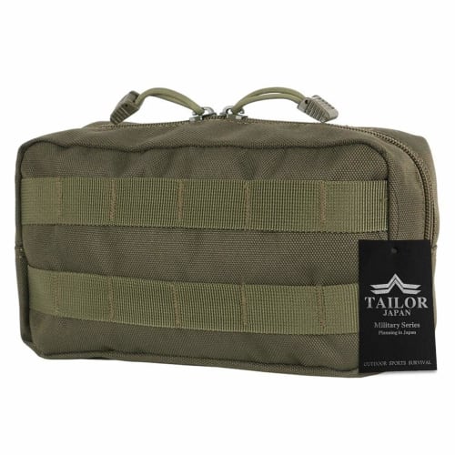 TAILOR JAPAN Airsoft Tactical Pouch, Military Style, Men's, Multi-Functional, Small Item Storage, Smartphone Storage, MOLLE Closure, 1000D Nylon Model