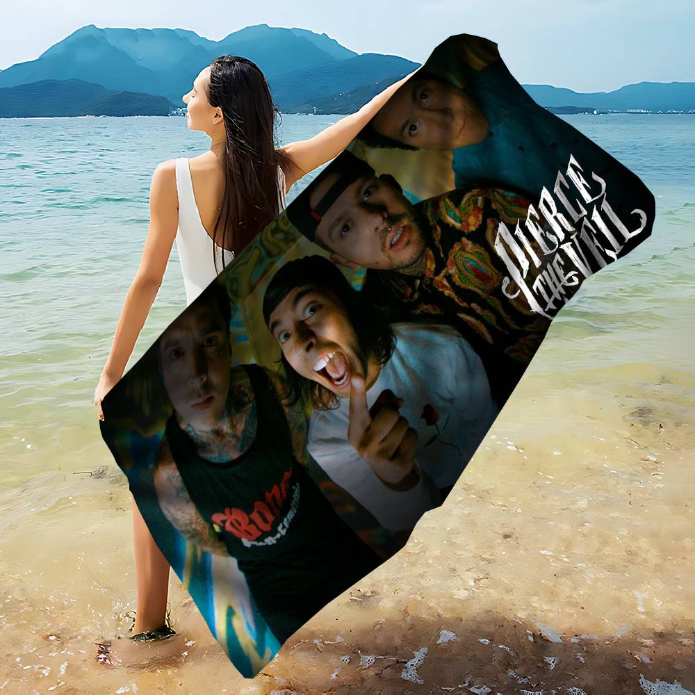 Classic Band P-Pierce The V-Veil Microfiber Blanket Quick Drying Beach Towels Oversized Printing Super Absorbent Pool
