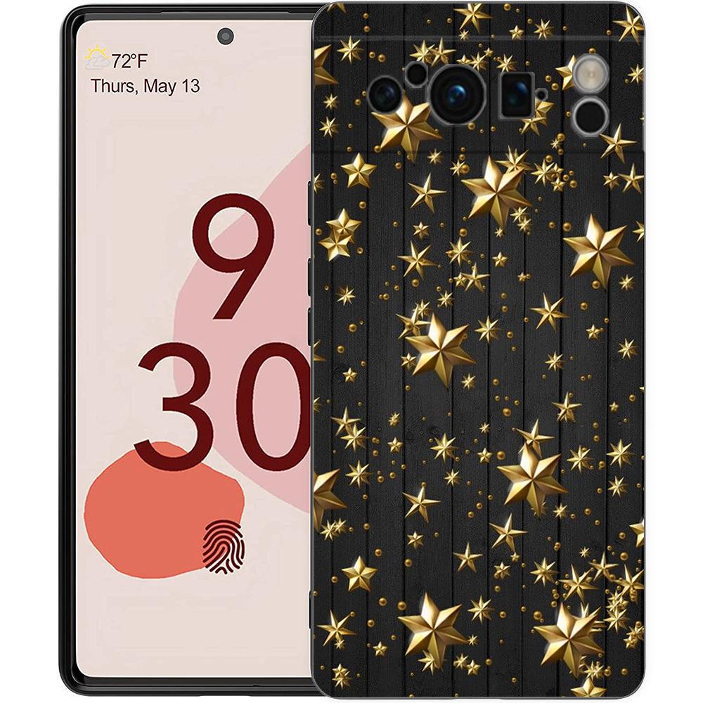 Fashion Colored Stars Phone Case Cover for Google Pixel 9 8 7 6 7A 6A Pro Shockproof Soft TPU 9 Pro XL Shell Capas Fundas Coque