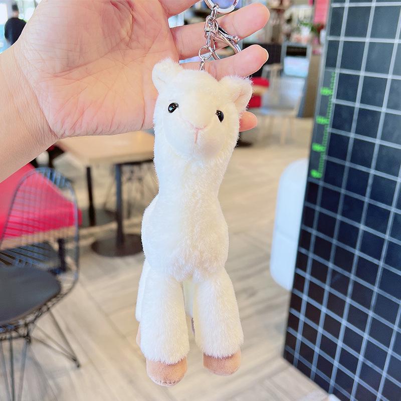 Breloc Păpușă Oaie de Pluș Alpaca - Accesoriu Drăguț pentru Geantă și Cadou